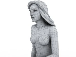 mermaid sculpture 3D Model