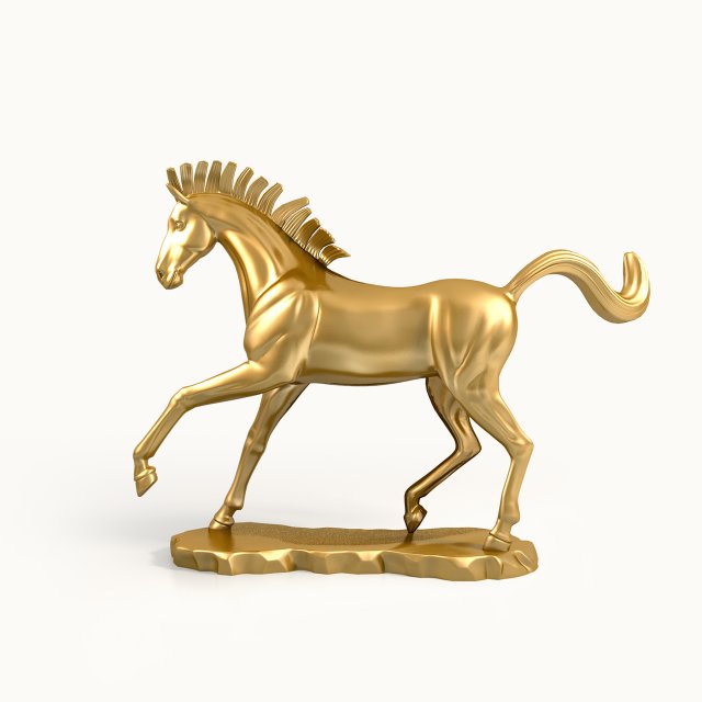 horse sculpture 3D Модель .c4d .max .obj .3ds .fbx .stl .blend 
