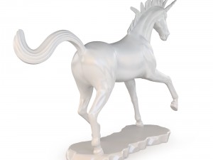 unicorn statue 3D मॉडल