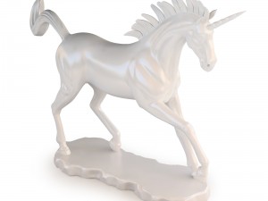 unicorn statue 3D मॉडल