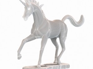unicorn statue 3D मॉडल