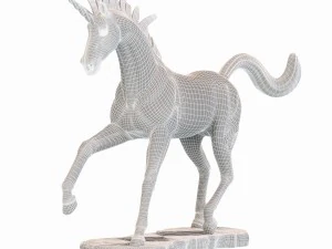 statua dell'unicorno Modello 3D