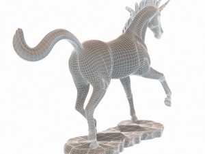 unicorn statue 3D मॉडल