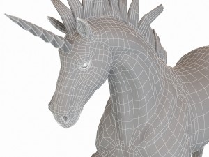 unicorn statue 3D मॉडल