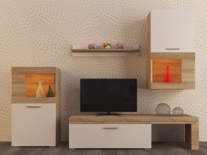 tv wall folk - embawood 3D Модель