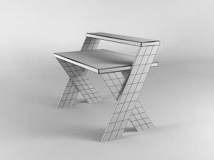 computer desk 3D Model