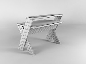 computer desk 3D Model