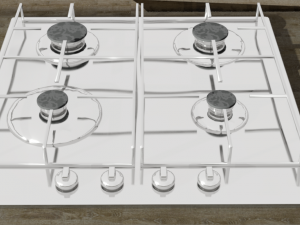 cooktop gas 4-burner recessed Model 3D