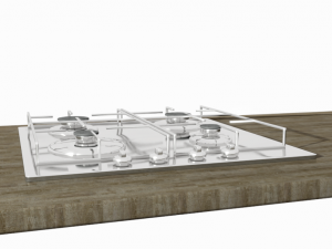 cooktop gas 4-burner recessed Model 3D