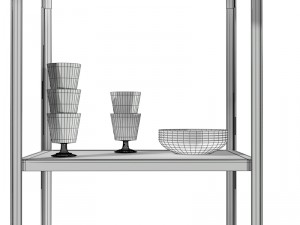rack with utensils 3D Model
