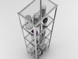 rack with utensils 3D Model