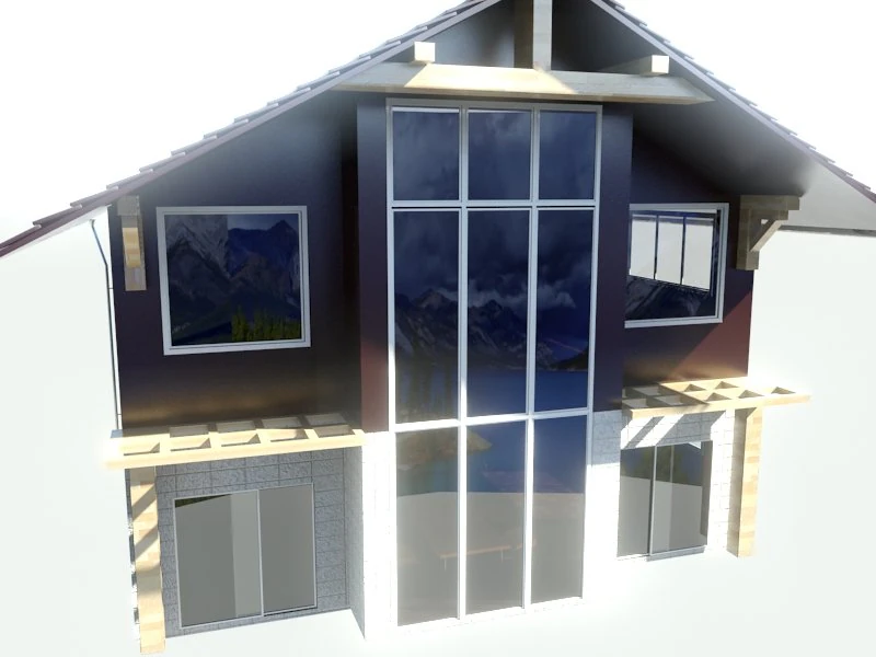 cottage house 3D Model .c4d .max .obj .3ds .fbx .stl .blend 