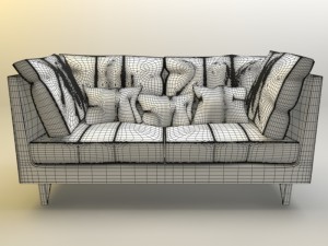sofa for living room 3D मॉडल