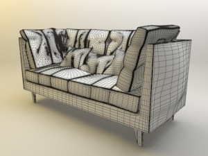 sofa for living room 3D मॉडल