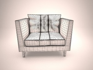 living room chair 3D Model