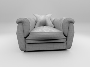 living room chair Modello 3D