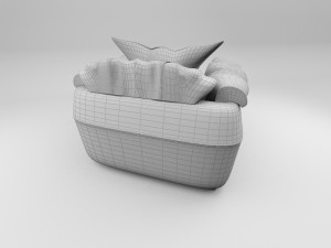 living room chair Modello 3D