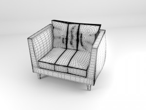 chair for living roompolygonal model of chair for 3D Модель