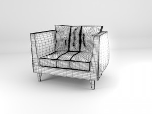 chair for living roompolygonal model of chair for 3D Модель