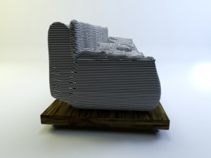 sofa for living room 3D मॉडल