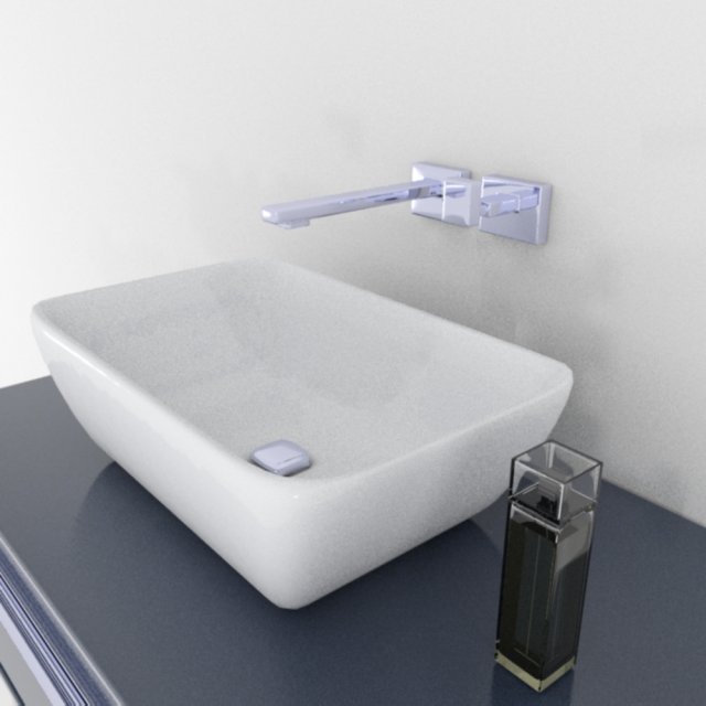 sink with plumbing Modèle 3D .c4d .max .obj .3ds .fbx .stl .blend 
