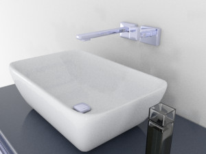 sink with plumbing 3D Model