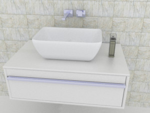 sink with plumbing Modèle 3D