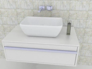 sink with plumbing 3D Model