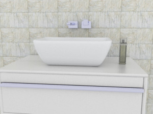 sink with plumbing Modèle 3D