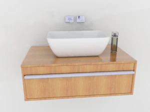 sink with plumbing 3D Model