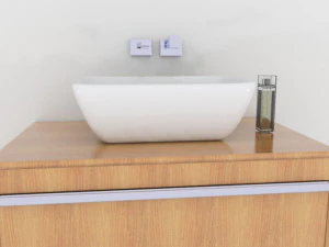 sink with plumbing 3D Model