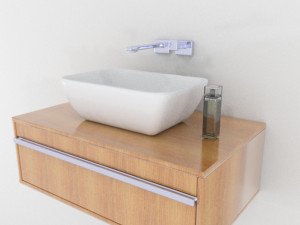 sink with plumbing Modèle 3D