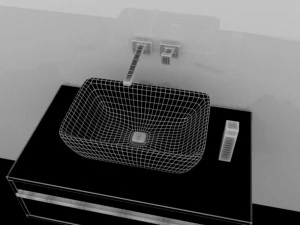 sink with plumbing 3D Model