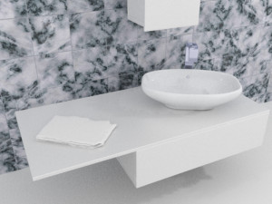 sink with plumbing 3D 모델