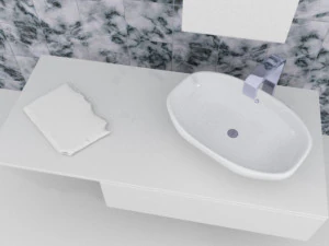 sink with plumbing 3D Model