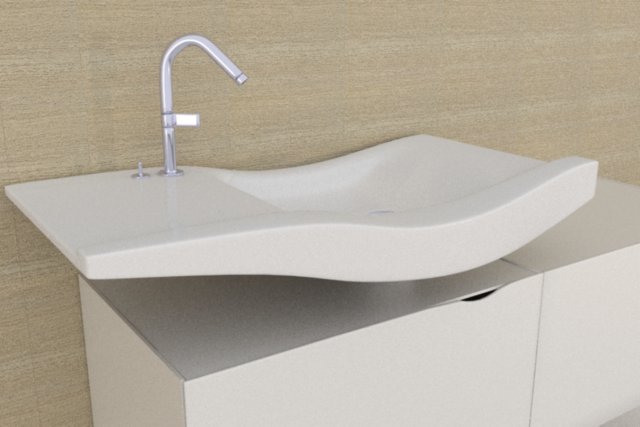 sink with plumbing Modelo 3D .c4d .max .obj .3ds .fbx .stl .blend 