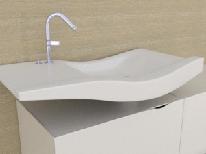 sink with plumbing 3D Model