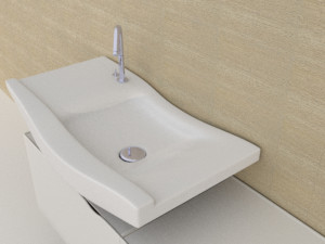 sink with plumbing Modelo 3D