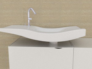sink with plumbing Modelo 3D