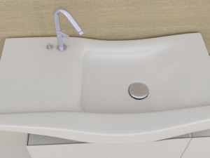 sink with plumbing Modelo 3D