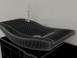 sink with plumbing Modelo 3D