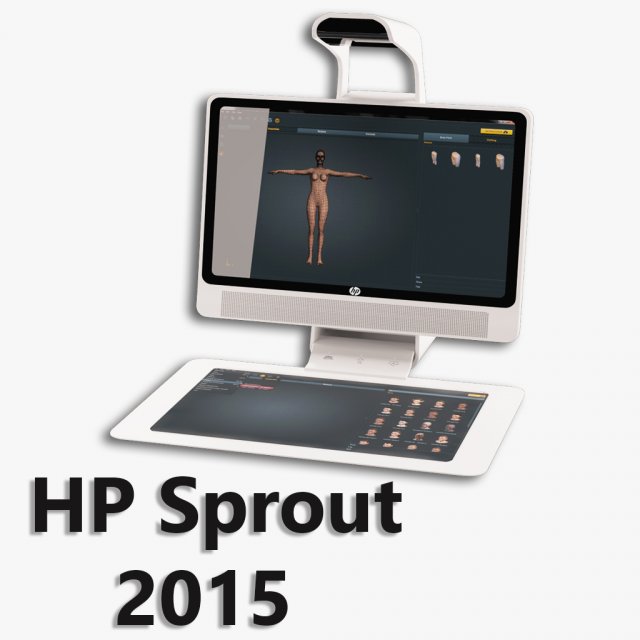 hp sprout 3D 모델 .c4d .max .obj .3ds .fbx .stl .blend 