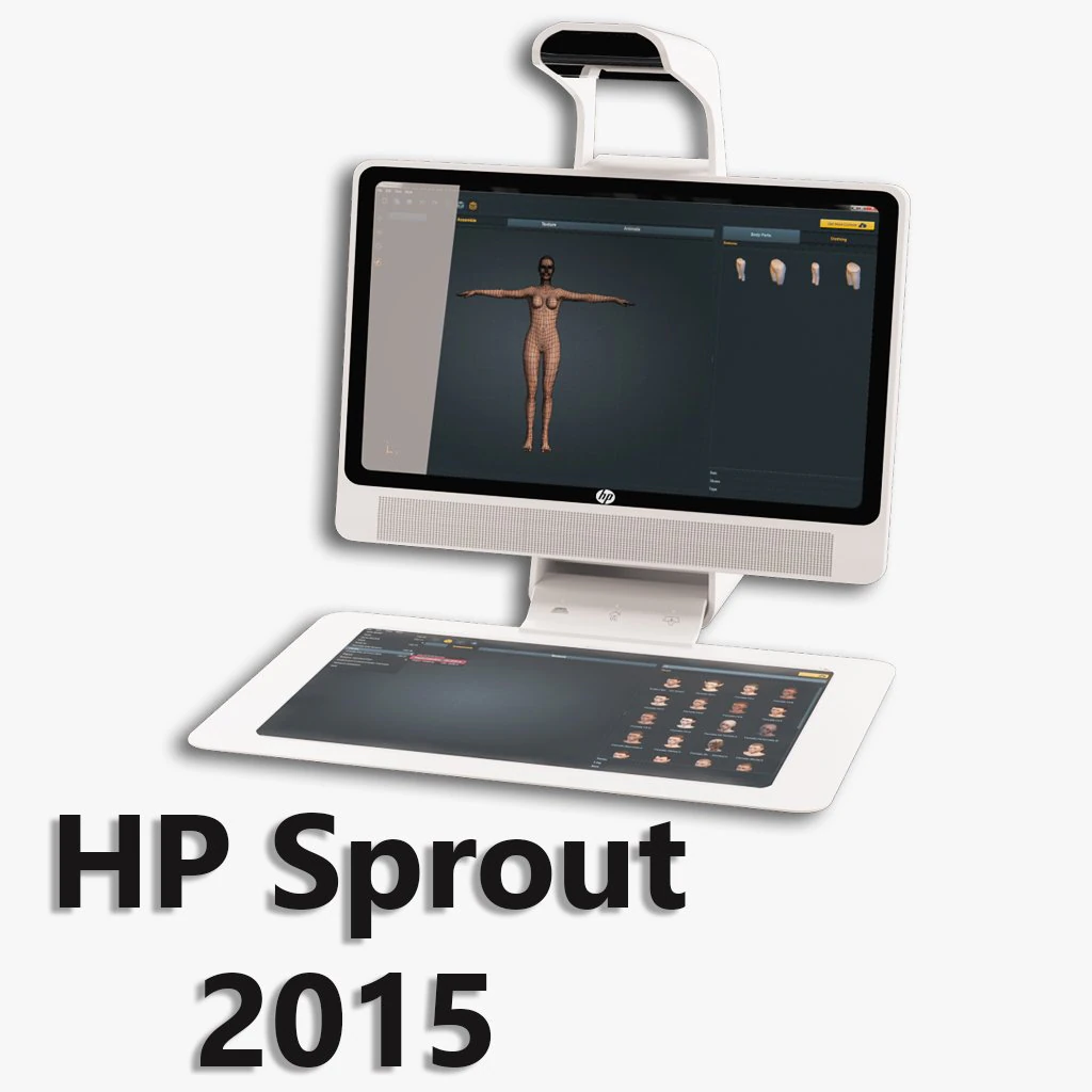 hp sprout 3D Model .c4d .max .obj .3ds .fbx .stl .blend