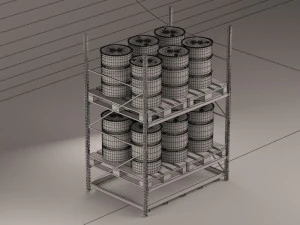 beaucoup de barils Modèle 3D