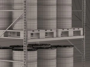 beaucoup de barils Modèle 3D