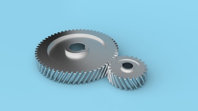 helical gear Modèle 3D .c4d .max .obj .3ds .fbx .stl .blend 