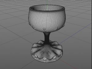 古い青銅のカップ 3Dモデル