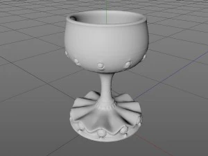古い青銅のカップ 3Dモデル