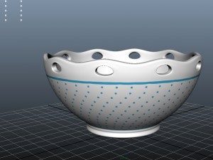 bowl decorated Model 3D