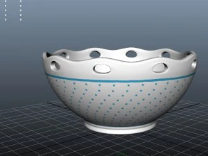 bowl decorated 3D Model